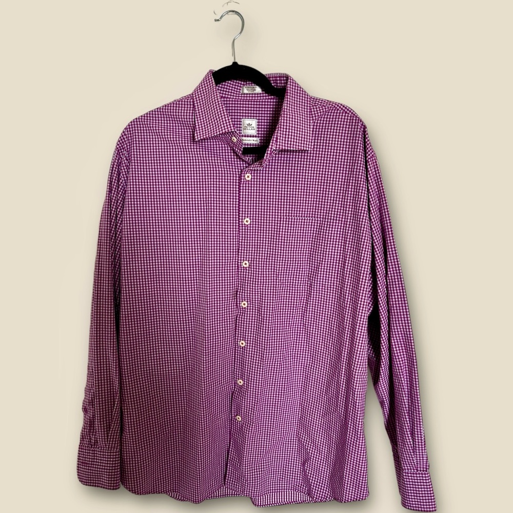 Peter Millar Weekender Wash Shirt Men's XL‎ Checkered Long Sleeve Top EXCELLENT✅
